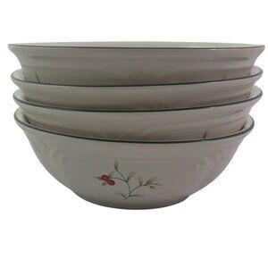 Pfaltzgraff Winterberry 5.8” Stoneware Cereal Soup Salad Bowls – Set of 4
